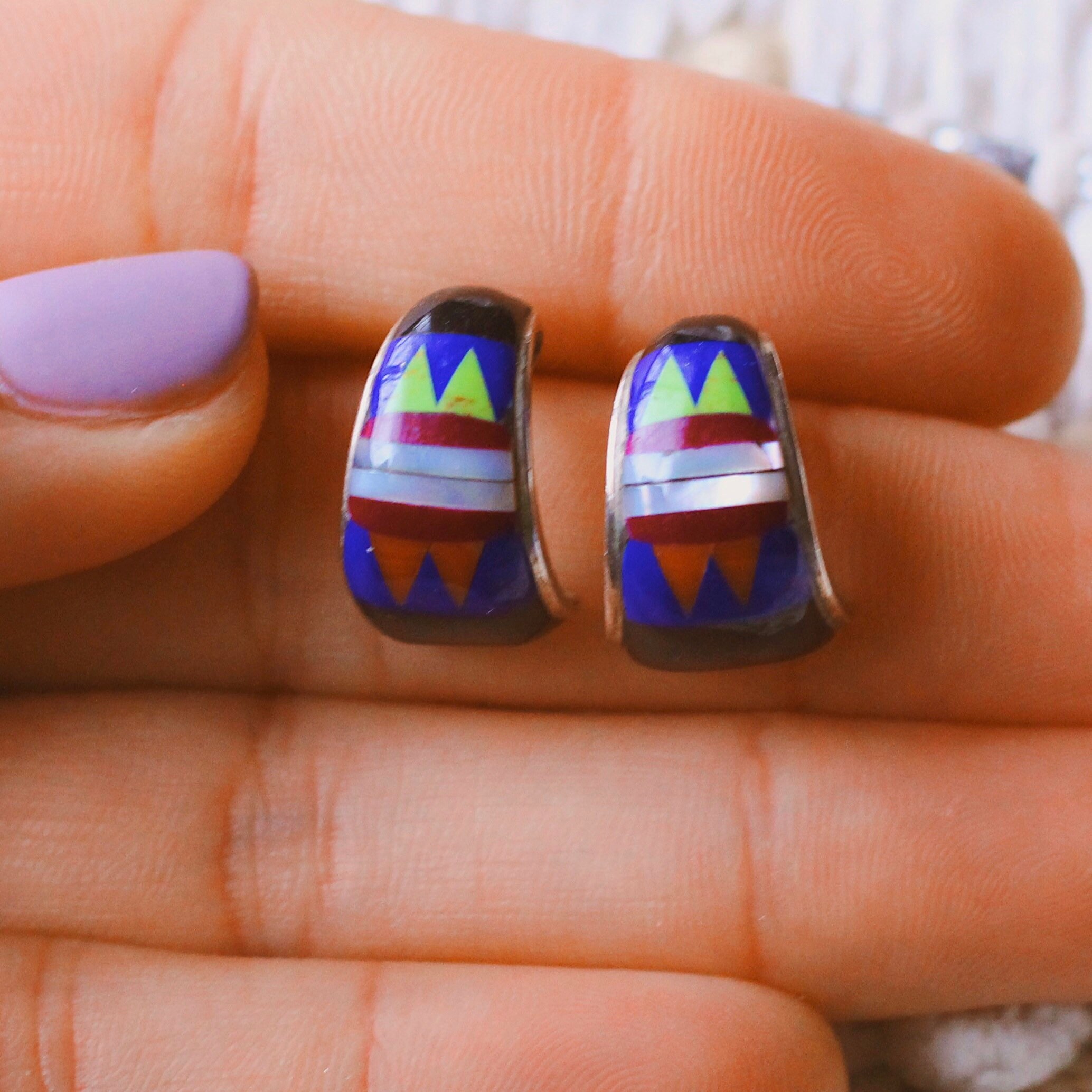Beautiful Old Pawn Vintage Native American Sterling Silver Zuni ...