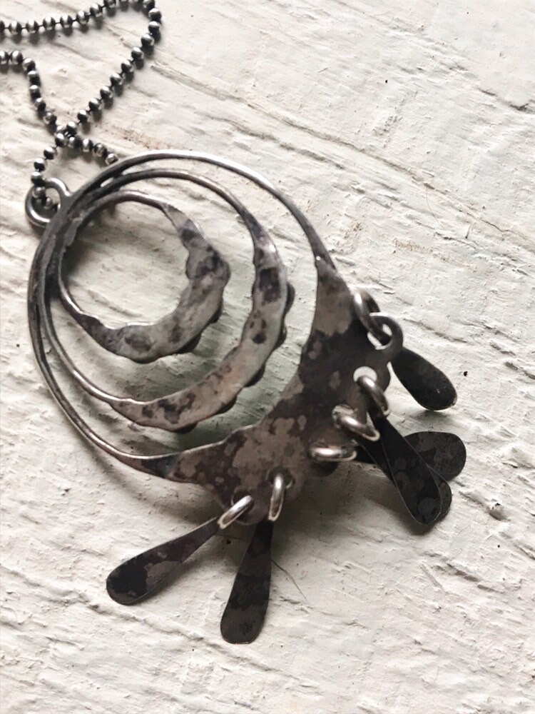 Old Pawn Native American Zuni Sterling Silver Dishta Flush Inlay ...