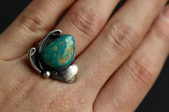 Vintage Navajo Royston Turquoise ring Native Amer… - image 2