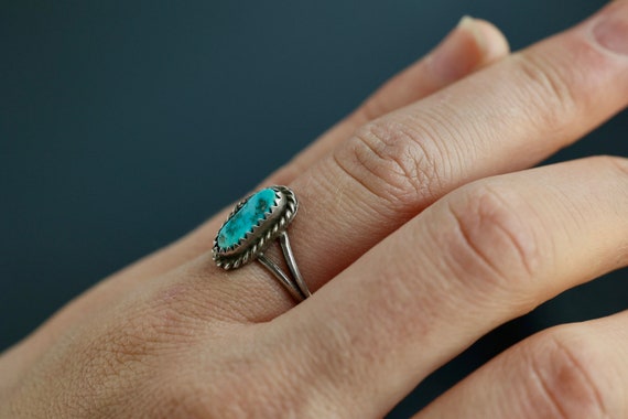 Rare Vintage Native American Jewelry Navajo Domed Azurite Sterling Silver Thick Shank Ring Old Rare Vintage Native American Jewelry Navajo Domed Azurite Sterling Silver Thick Shank Ring Old