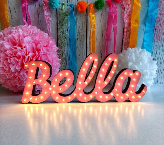 12" Light up letter, light up name, light up name sign, Name sign, customized name sign, kids Name sign, Marquee sign, kids bedroom decor