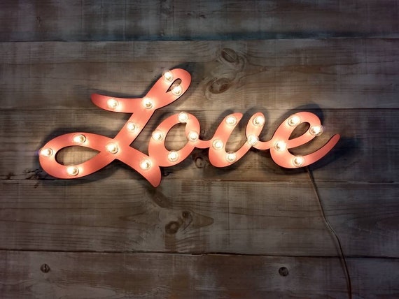 12" Personalized Marquee light Wood sign, light up name sign, Wedding, Restaurant, Love sign, Name sign, Personalized Sign, Custom Sign,