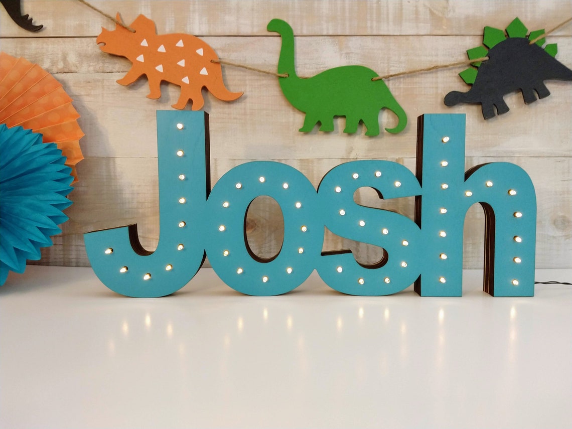 8 Light Up Letter Light Up Name Light Up Name Sign Etsy