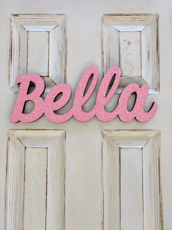 Custom Script Word, Personalized Wood Sign, Wooden Name, Rustic Cursive Word, Room Decoration, Nursery, Wall hanging, Unfinished Wood #1037