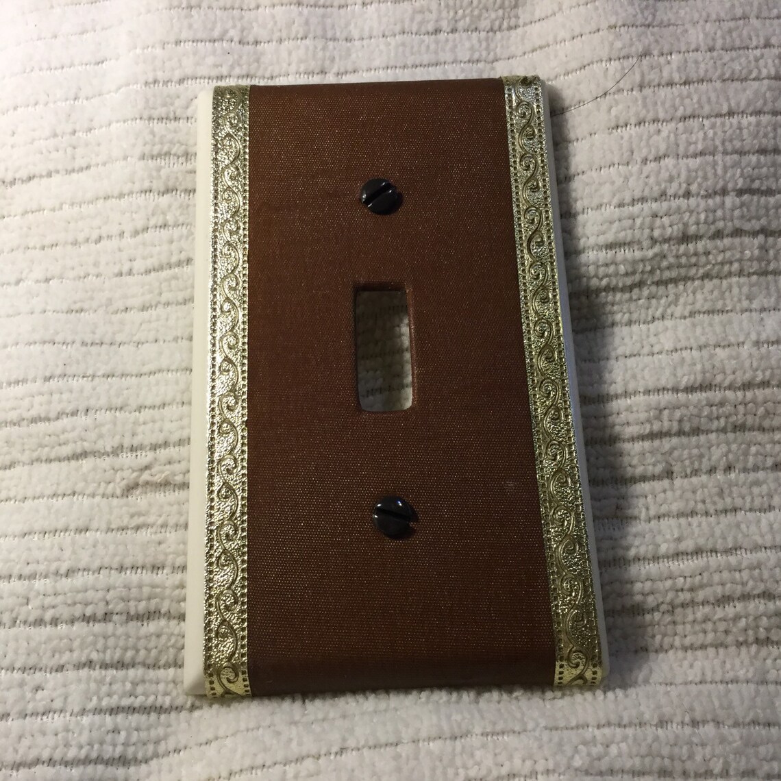 Formal Brown and Gold switch plate cover Etsy