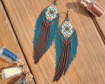 Pendientes con flecos de cuentas Fringed Harmony, edición limitada RW Classics