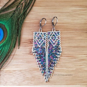 Reverie Mini Seed Bead Fringe Earrings, The Opal Collection