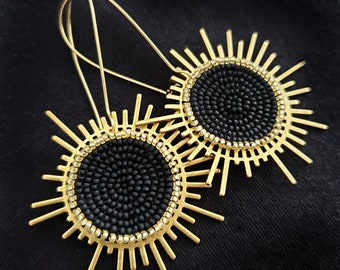 Pendientes de cuentas de semillas de eclipse solar, edición especial, únicos en su tipo