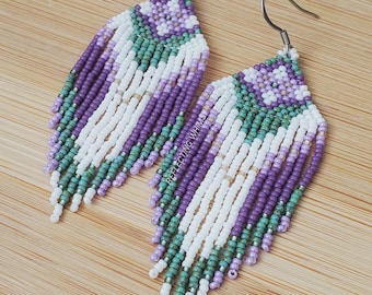 Pendientes Boho con mariposa y flecos de cuentas, edición limitada