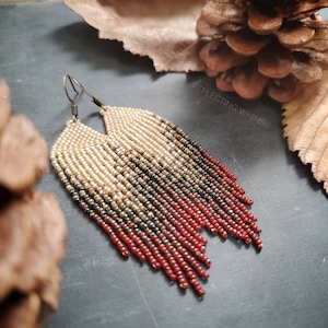 Swan Song Mini Beaded Fringe Earrings