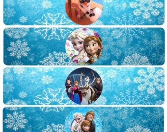 Disney Frozen water bottle labels