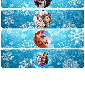 Disney Frozen mini water bottle labels