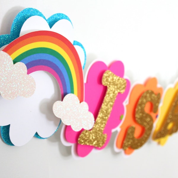 Rainbow Birthday Banner - Rainbow Birthday Decorations- Rainbow Themed Birthday Party - Rainbow Themed Baby Shower