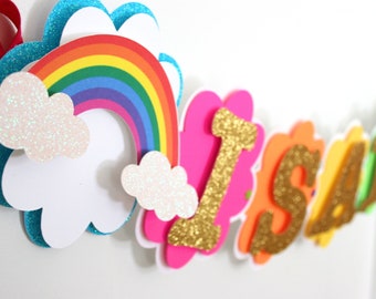 Rainbow Birthday Banner - Rainbow Birthday Decorations- Rainbow Themed Birthday Party - Rainbow Themed Baby Shower