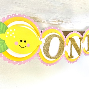 Lemon Theme Birthday Banner! Customized with Name! High Chair Banner! Tutti Fruity - Citrus - Bridal Shower