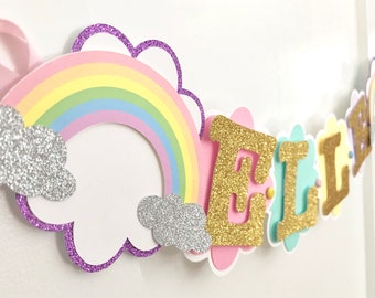 Rainbow Birthday Banner - Rainbow Birthday Decorations