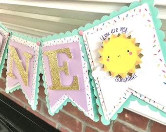 Sunshine Birthday Banner - You are my Sunshine Birthday Banner - You are my sunshine first birthday -You are my sunshine party decorations