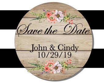 Save The Date Stickers  - Personalized Save The Date Stickers