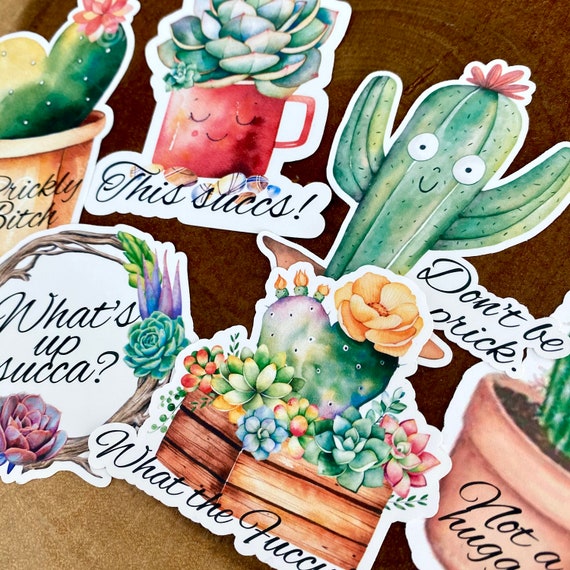 Succulent Stickers - Cactus Decals - Succulent and Cactus Sticker Set Il_570xn