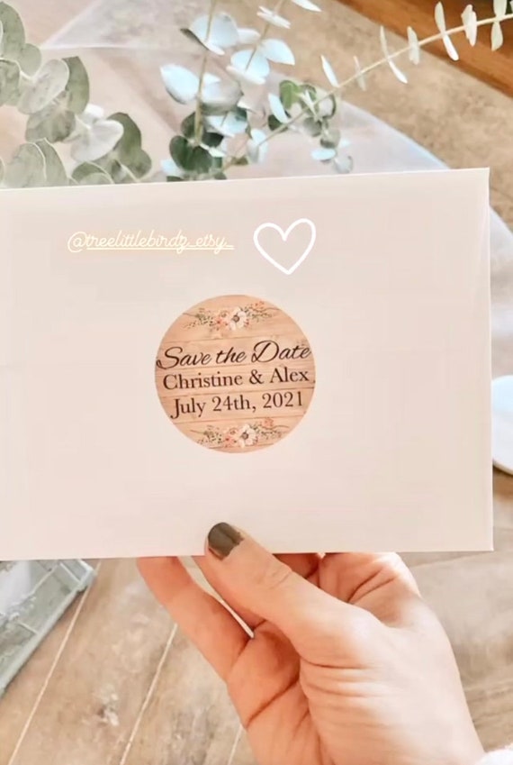 Save The Date Stickers - Wedding Stickers - Personalized Stickers - Custom Stickers Il_570xn