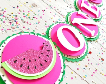 One In A Melon Birthday - Melon Birthday Banner