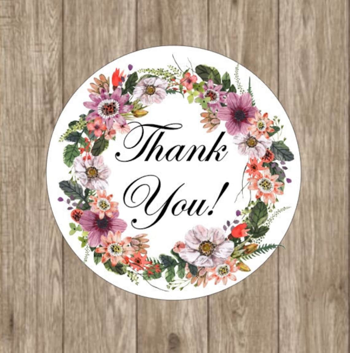 Personalized Thank You Stickers Custom Stickers Stickers Etsy