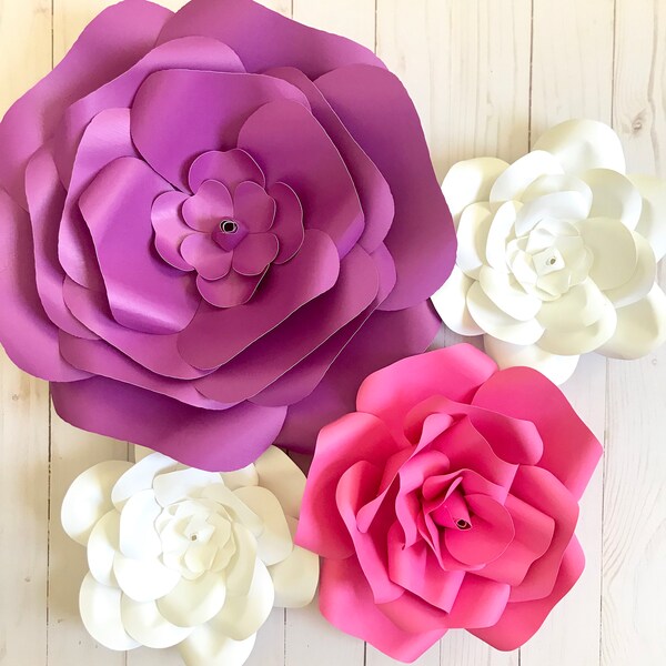 Paper Flower Wall Etsy