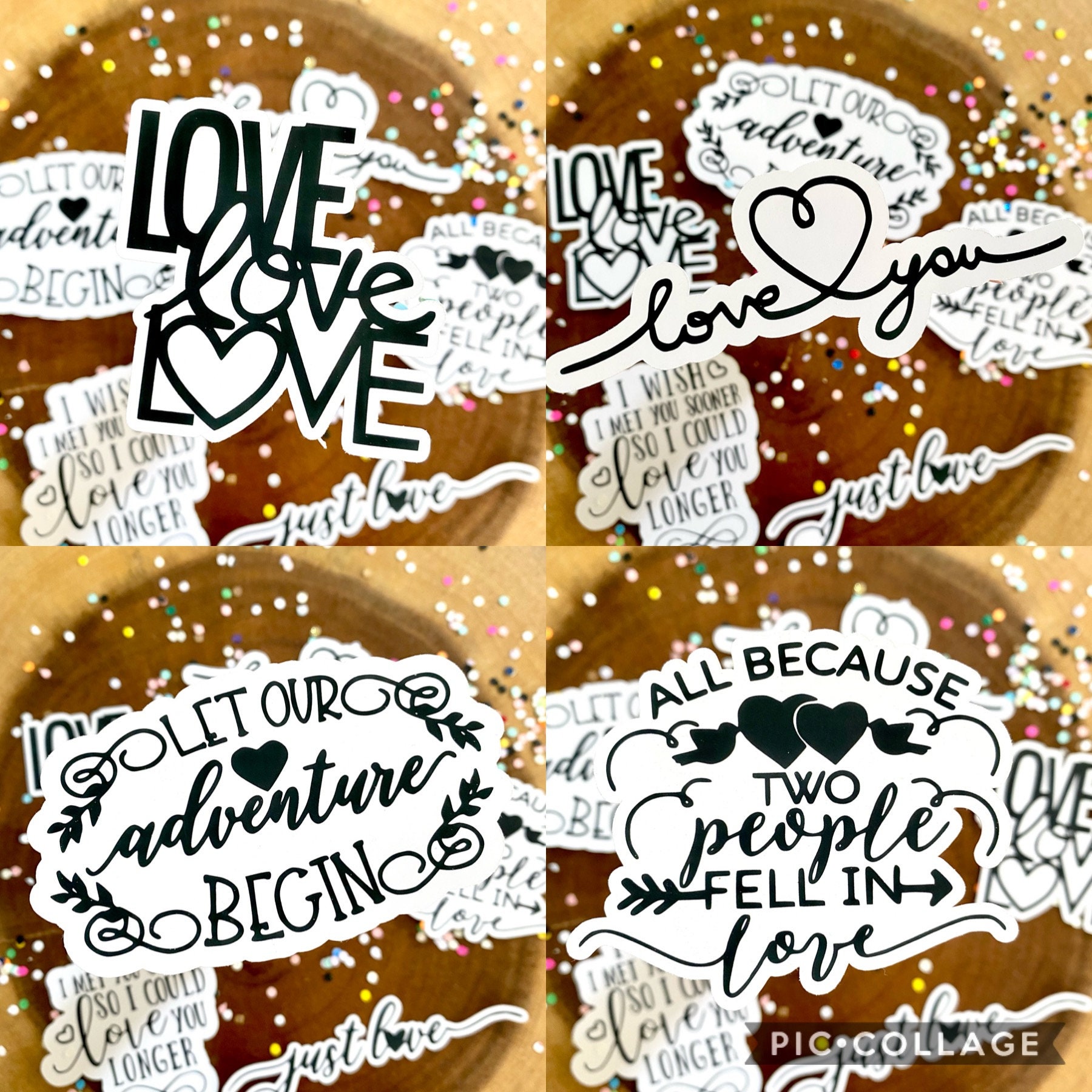 Mack & Blanc Gold Scrapbook Stickers, Sweetest Scrapbooking Supplies, Valentines Stickers, Scrapbook Supplies, Love Stickers