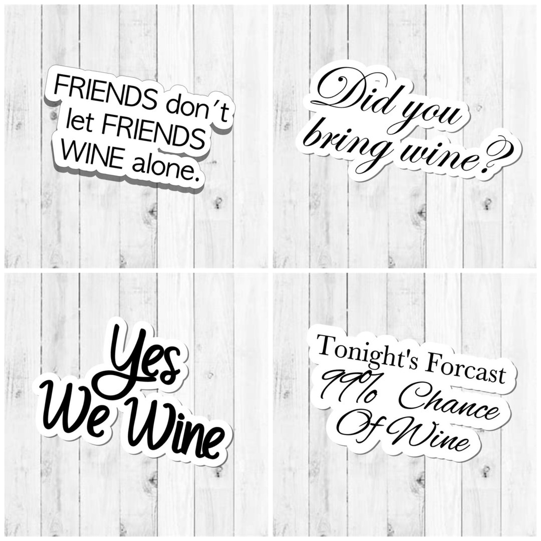 Love Wine Stickers Funny Wine Decals Wine Stickers Etsy