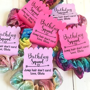 Trampoline party favors - jumpy party - hair tie party favors - VSCO Party