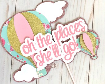 Hot Air Balloon Centerpiece - Cake Topper - Hot Air Balloon Decorations