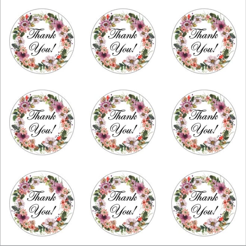 Personalized Thank You Stickers Custom Stickers Stickers | Etsy