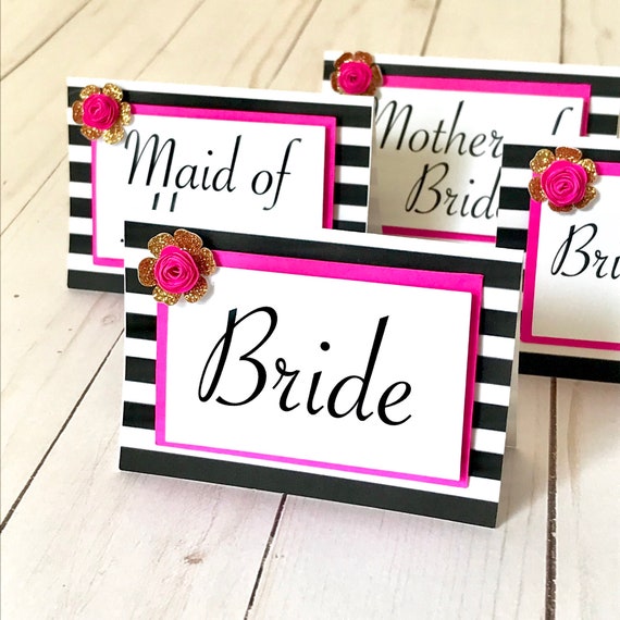 Kate Spade Inspired Table Cards - Bride To Be Kate Spade - Seating Arrangement Cards - Engagement Party Supplies Il_570xn