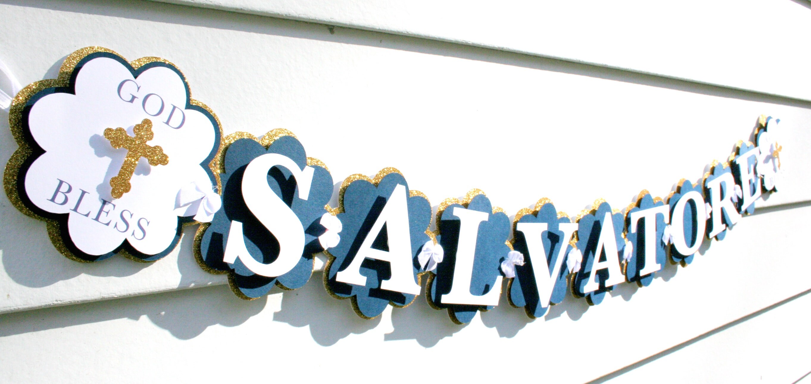 Baptism Banner First Communion Banner Christening Banner Etsy