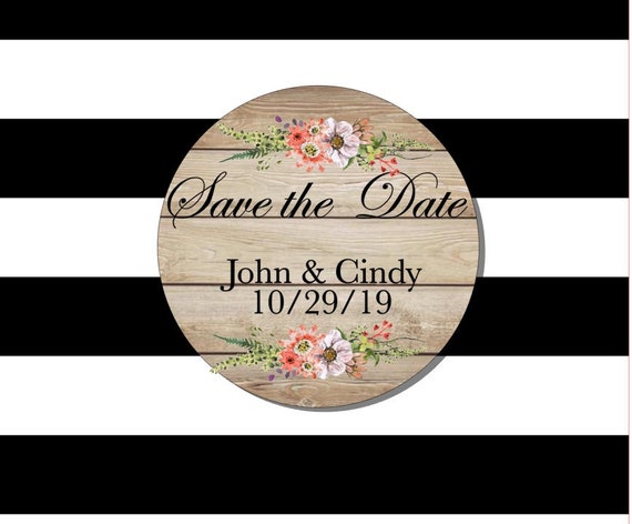 Save The Date Stickers - Personalized Save The Date Stickers Il_570xn