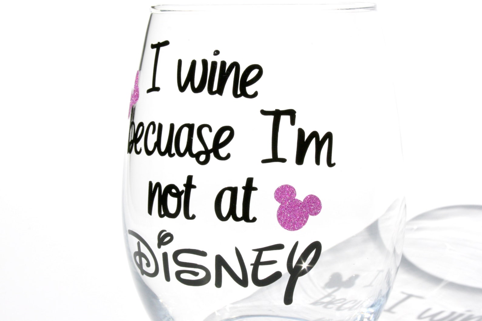 Disney Wine Glass Disney Wine Glass Gifts Funny Wine Etsy