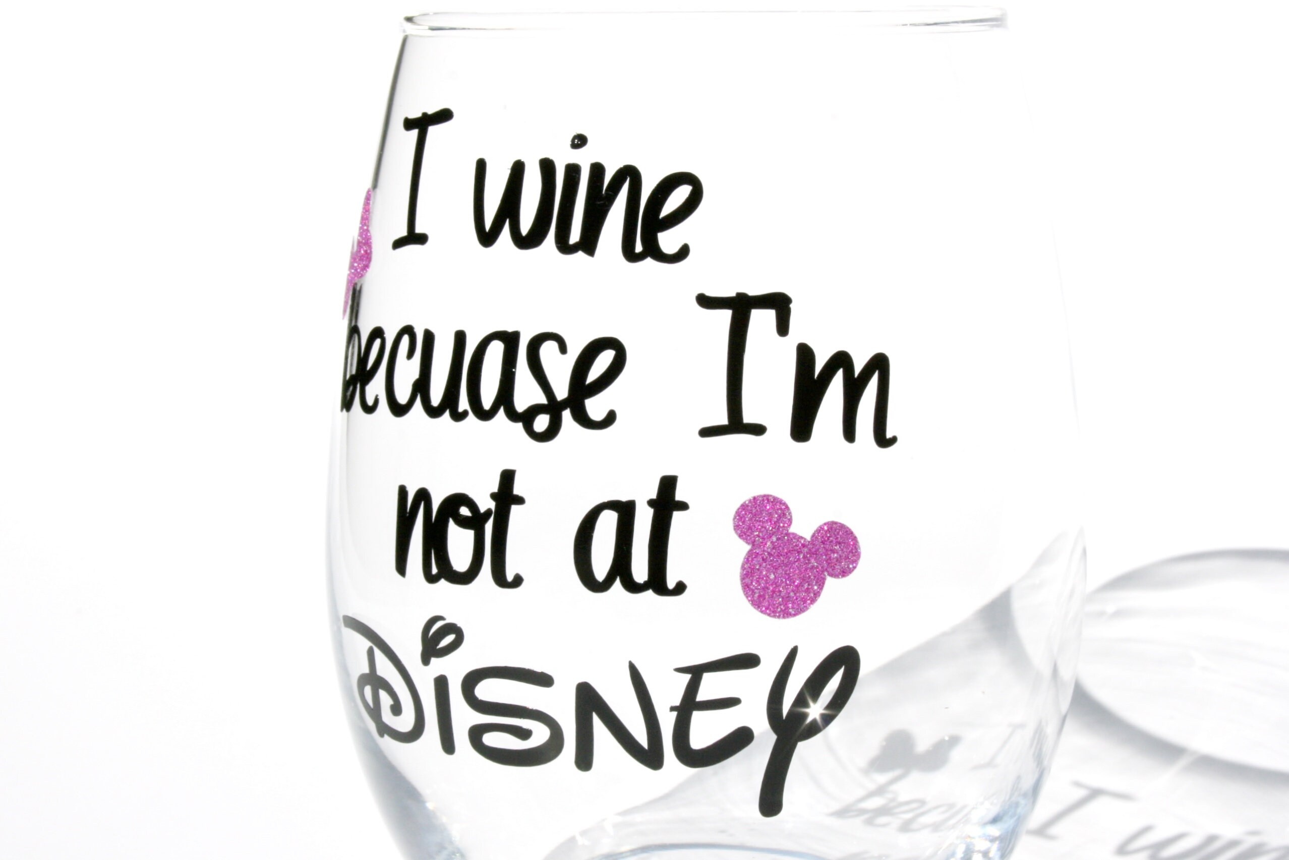 Disney Wine Glass Disney Wine Glass Gifts Funny Wine Etsy