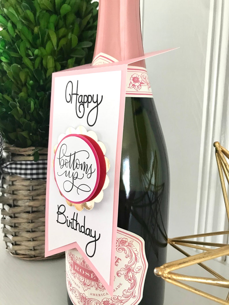 Champagne Bottle Tags Birthday Champagne Tags Wine Bottle Tags Personalized Champagne Tags image 4