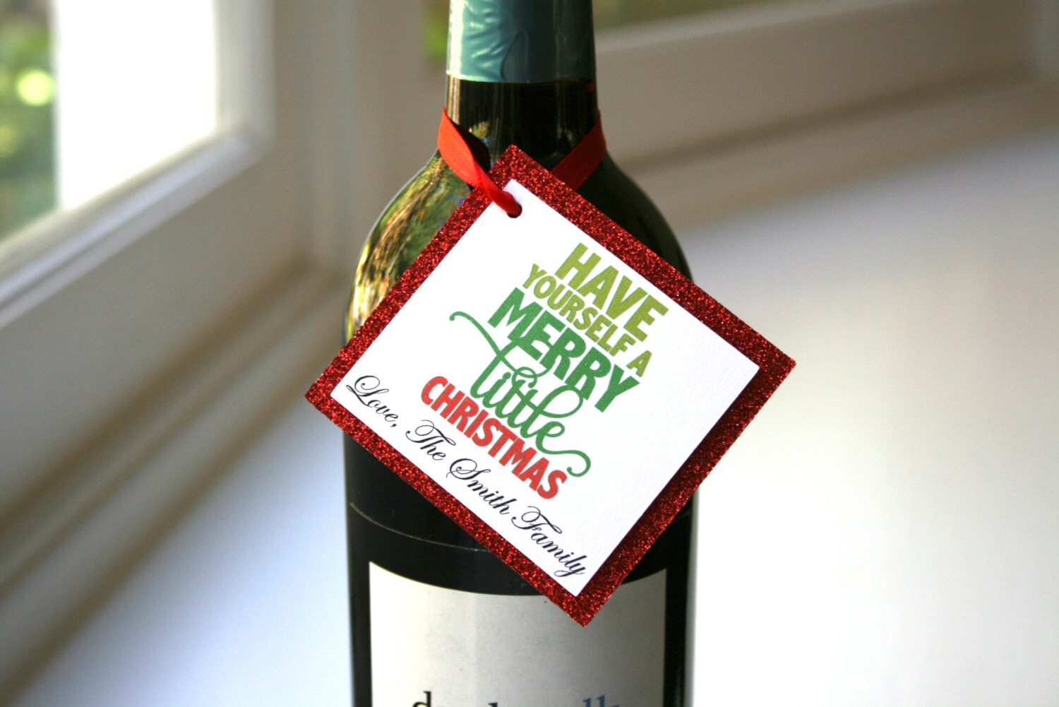 Personalized Wine Gift Tags Custom Holiday Gift Tags Etsy