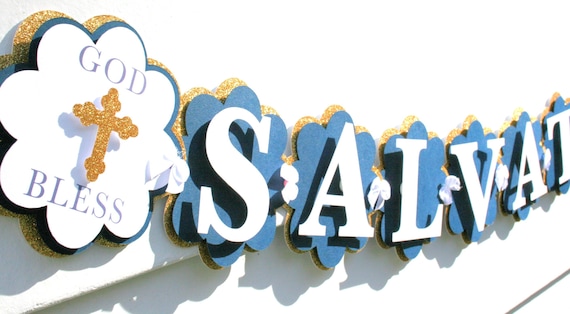 Baptism Banner, First Communion Banner, Christening Banner, Baptism Decoration, Dedication Baptism Banner, Baptism Party Decor, Girl Baptism Il_570xn