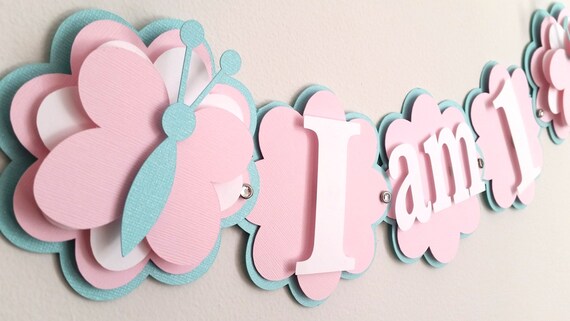 Butterfly Birthday Banner High Chair Banner Smash Cake Etsy