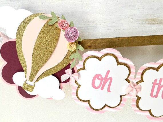 Hot Air Balloon Decorations - Floral Hot Air Balloon Decorations - Baby Shower Decor - Nursery Decor Il_570xn