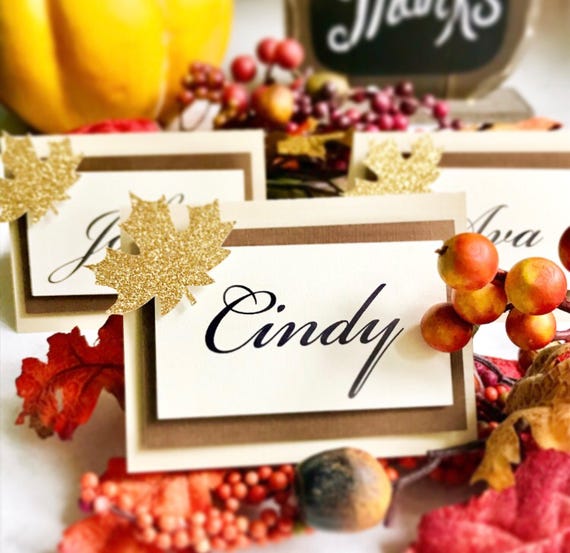 Thanksgiving Seating Cards - Placement Cards - Food Cards Il_570xn