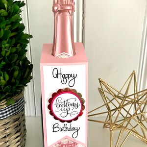 Champagne Bottle Tags Birthday Champagne Tags Wine Bottle Tags Personalized Champagne Tags image 2