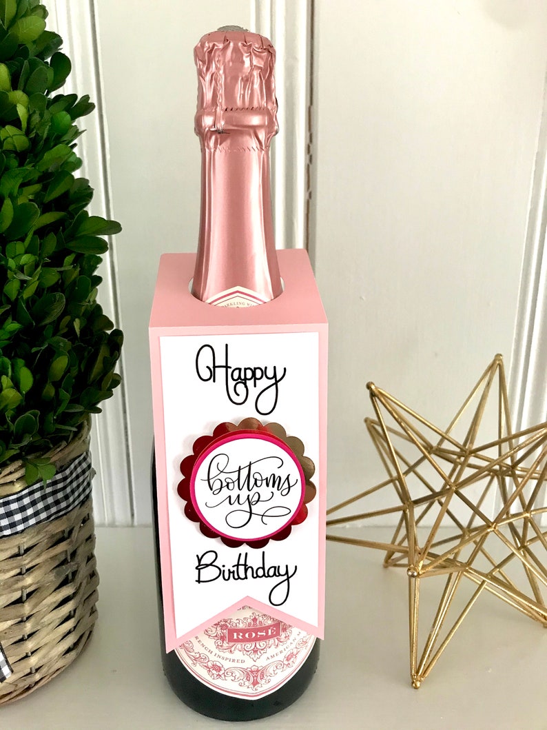 Champagne Bottle Tags Birthday Champagne Tags Wine Bottle Tags Personalized Champagne Tags image 2