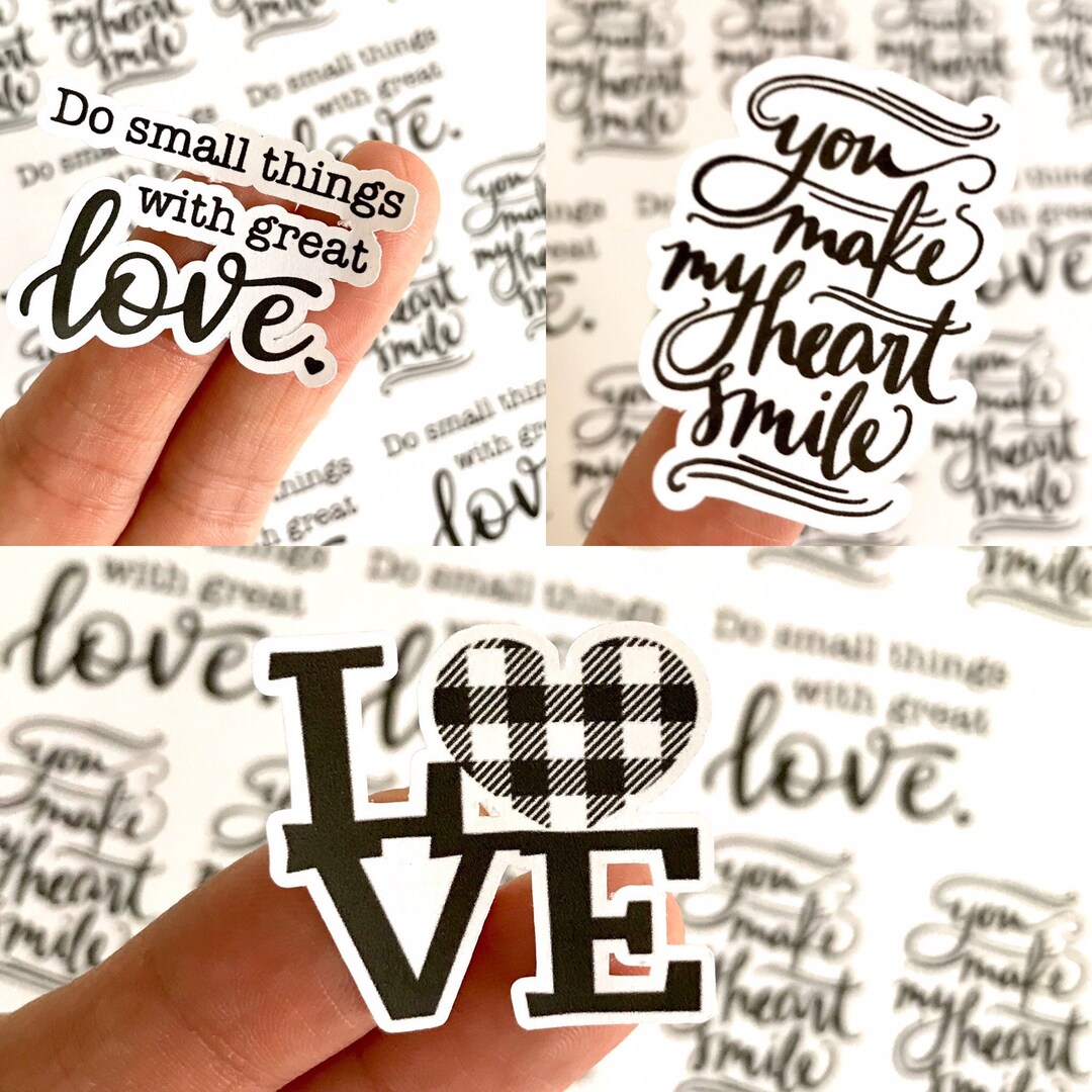 Love Stickers Scrapbook Stickers Custom Stickers Etsy