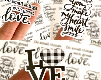 Love stickers - scrapbook stickers - custom stickers