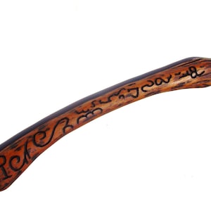 Bellatrix's first wand, Fully Hand-carved Walnut Wood,  NO RESIN