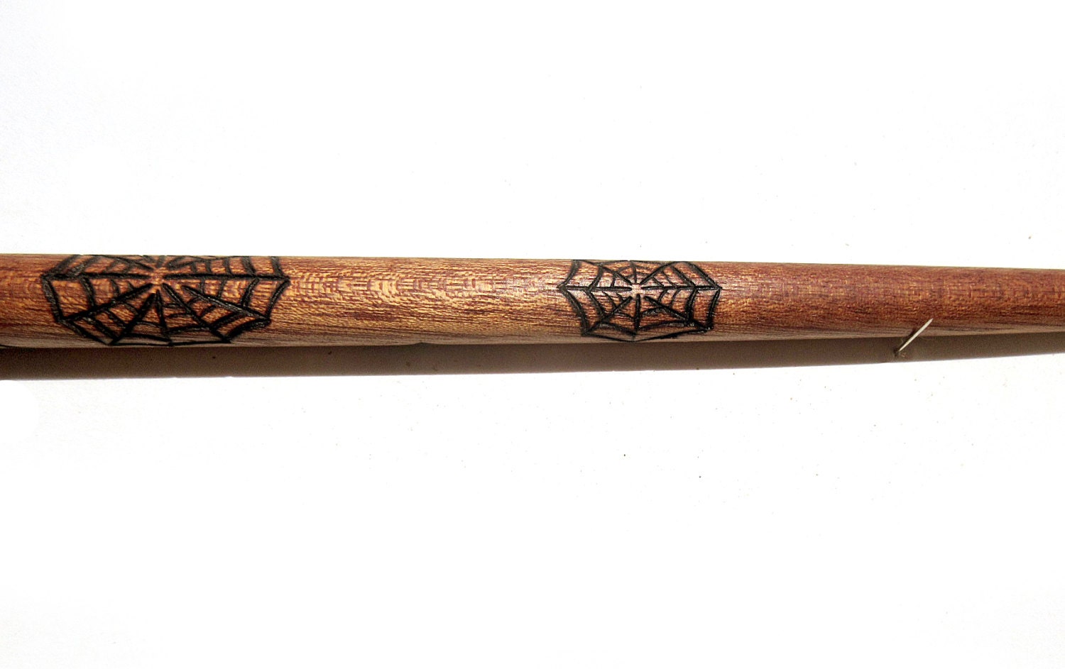 James Spiderweb Real Mahogany Wood Wand, Mahogany, Real Wood Wand