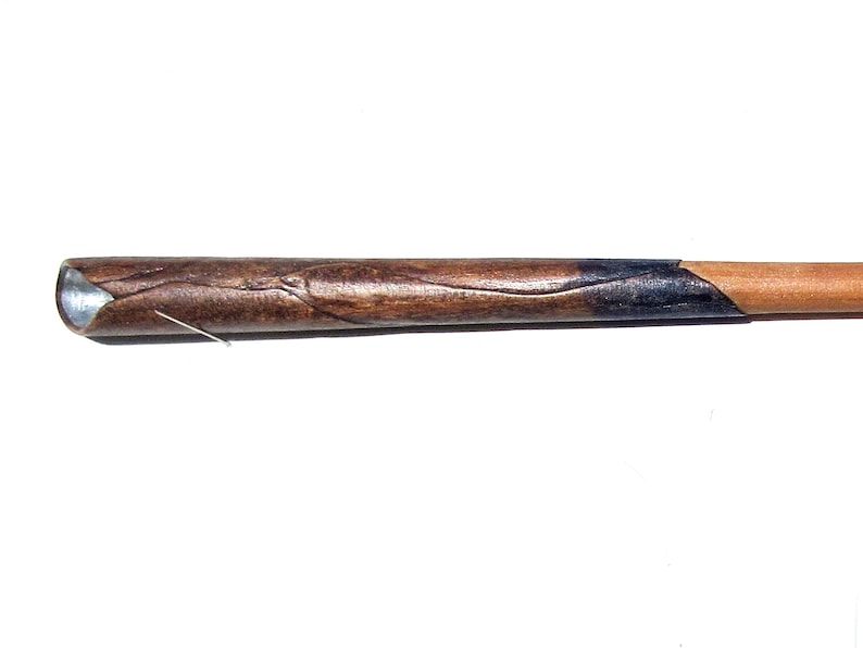 Newt Wand, Fully Hand-carved Cherry 2024 Wood,